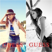 Дъщерята на Анна Никол Смит в реклама на Guess 